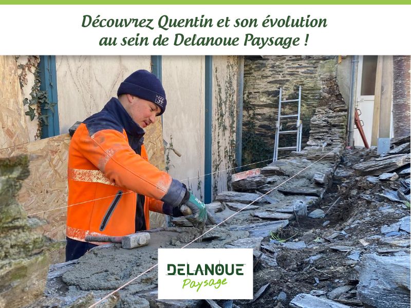 Quentin Ollivier, chargé de clientèle chez Delanoue Paysage
